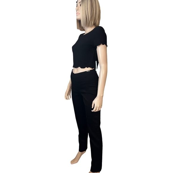 Jeanne Beker Bekky Jegging Skinny Jeans Pants Black with FREE Crop Top Add On - Picture 4 of 16